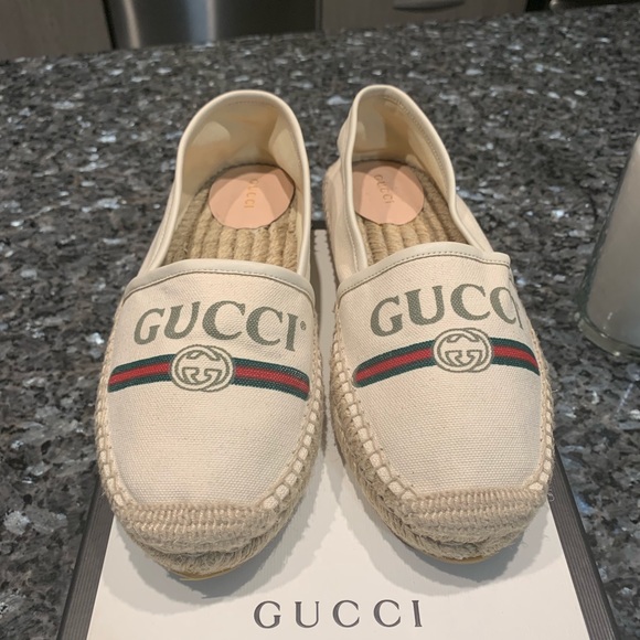 gucci logo espadrilles